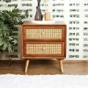 Mid-Century Modern Nightstand with Tapered Legs 