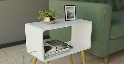 Drawer Nightstand with Open Shelf
