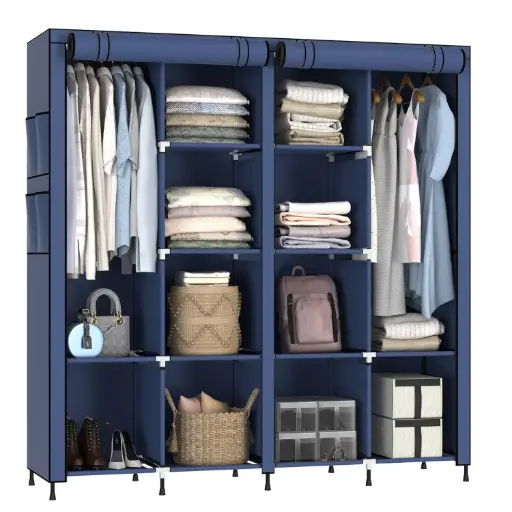 4-Door Foldable Wardrobe for Clothes