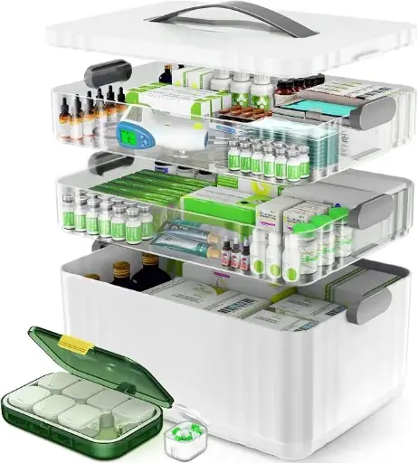 3-Tier Medicine Organizer Small Cabinet